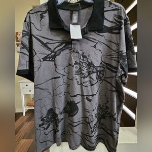 H&M Men's Polo Black/Gray